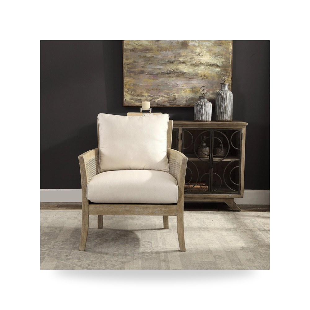 كرسي بذراعين فاخر - Encore Armchair, Natural - من Uttermost - طراز 23461-UTT