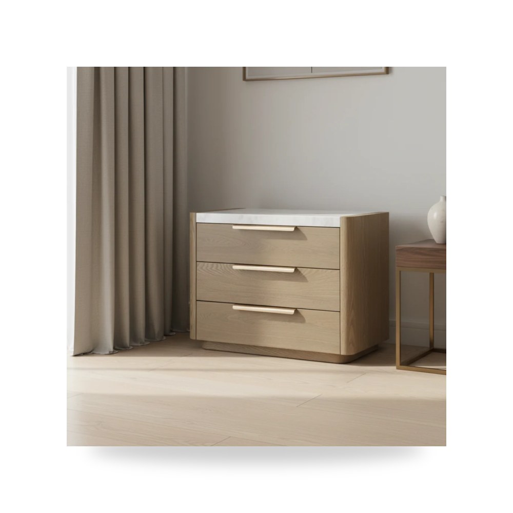 وحدة أدراج وكومودينة غرف نوم - Elizabeth NightStand - طراز ALG003-NTS