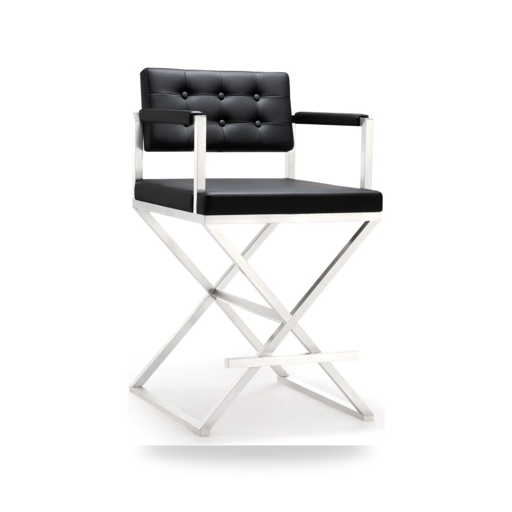 مقعد بار عالي فاخر - كرسي بار مرتفع أسود TOV موديل TOV K3623 - من TOV Furniture