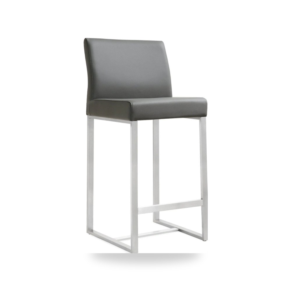 مقعد بار عالي فاخر - كرسي بار مرتفع رمادي TOV موديل TOV K3635 - من TOV Furniture