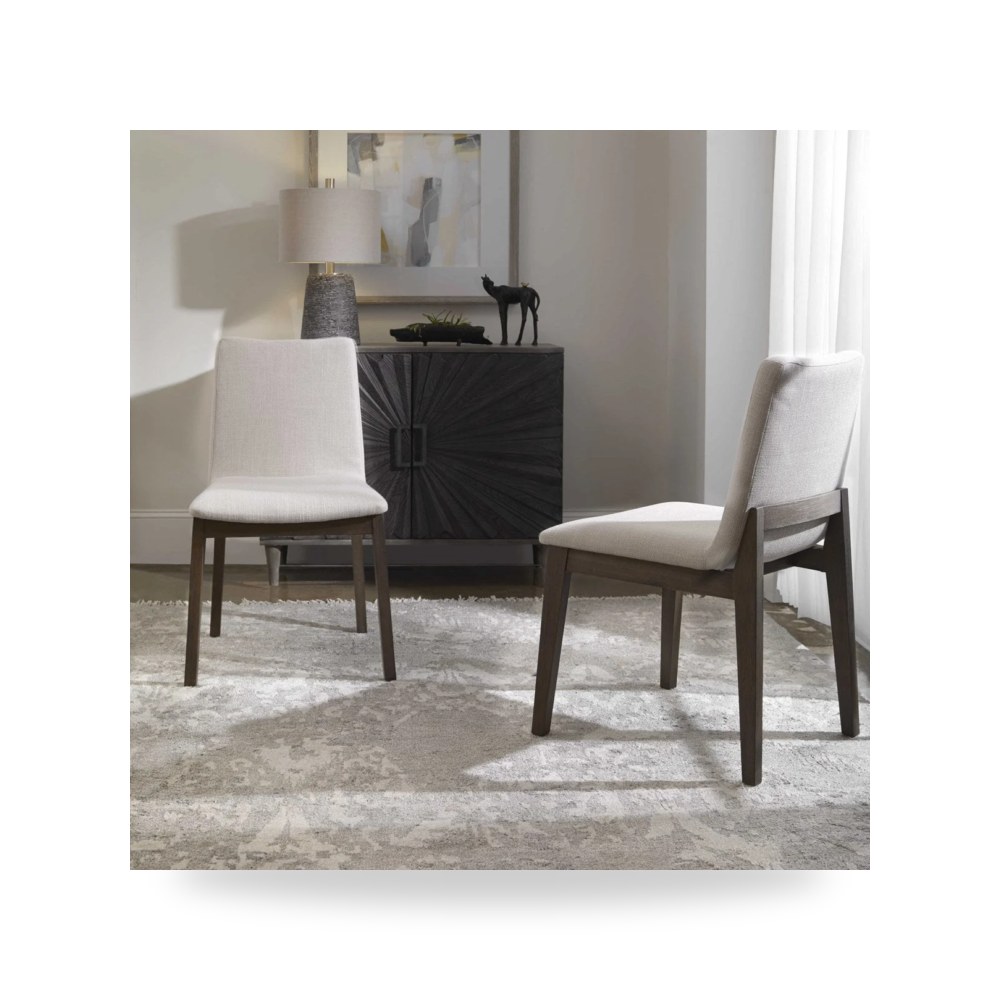 كرسي جلوس بتصميم أنيق - Delano Armless Chair, Walnut - من Uttermost - طراز 23661-UTT