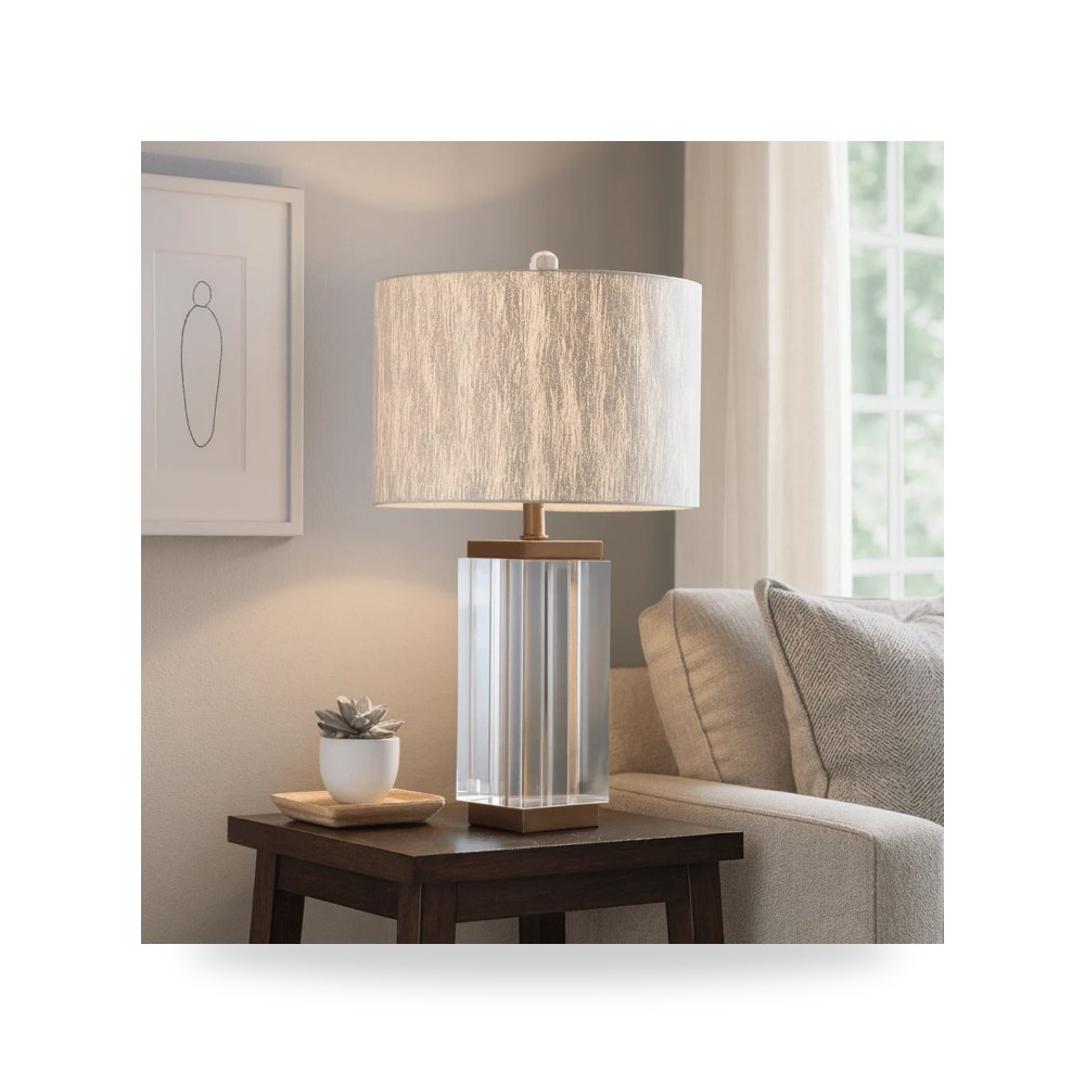 أباجورة إضاءة طاولة ومكتب 25"H METAL CRYSTAL Sagebrook Home موديل 51022