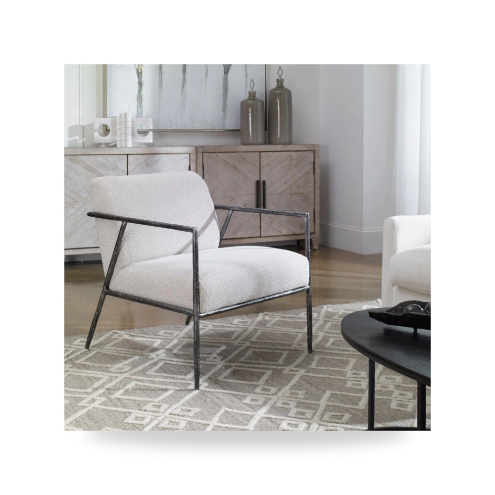 كرسي جلوس بتصميم أنيق - كرسي Brisbane Uttermost معتمد - طراز 23660-UTT