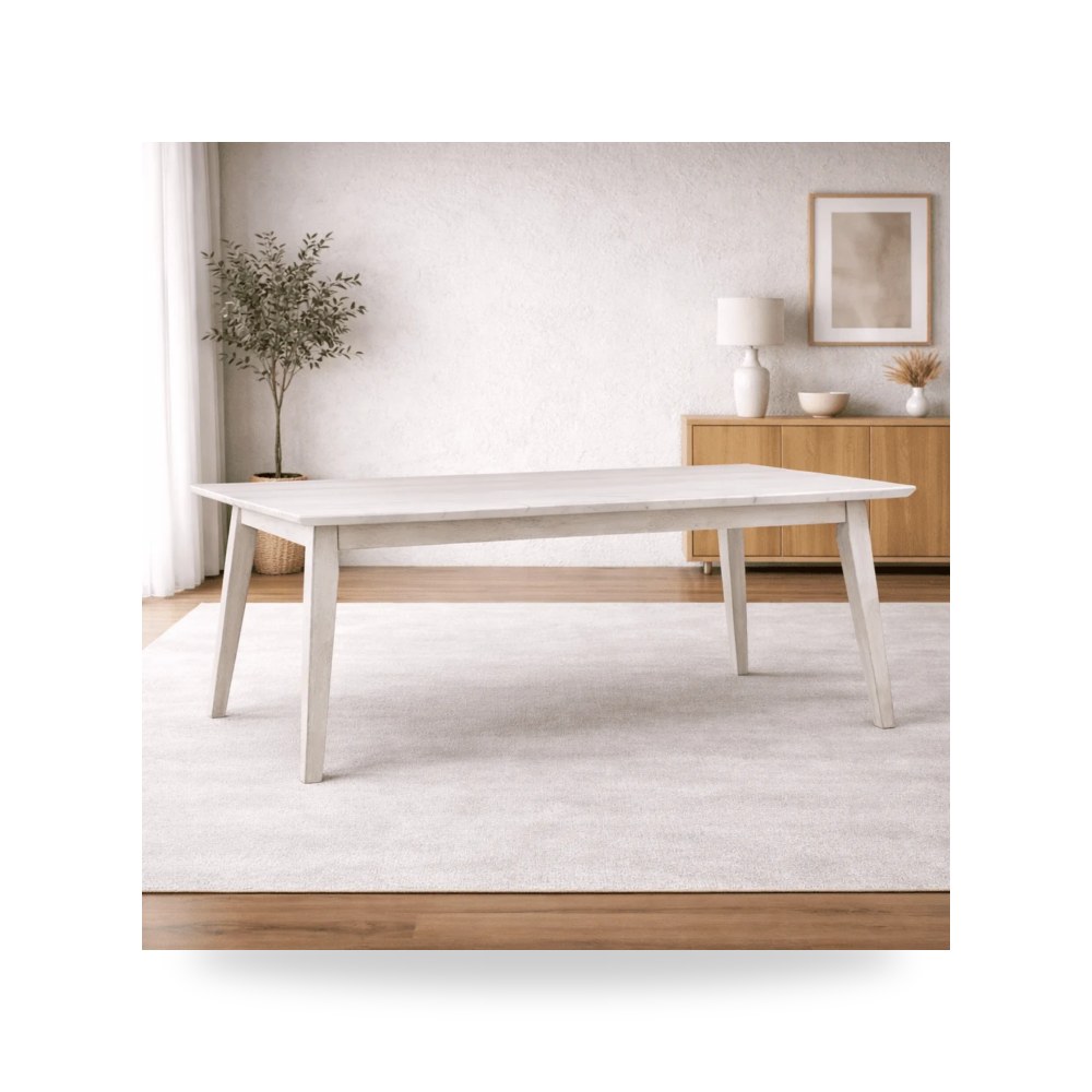 طاولة طعام أبيض Bette W - White Marble موديل D.1270.DT