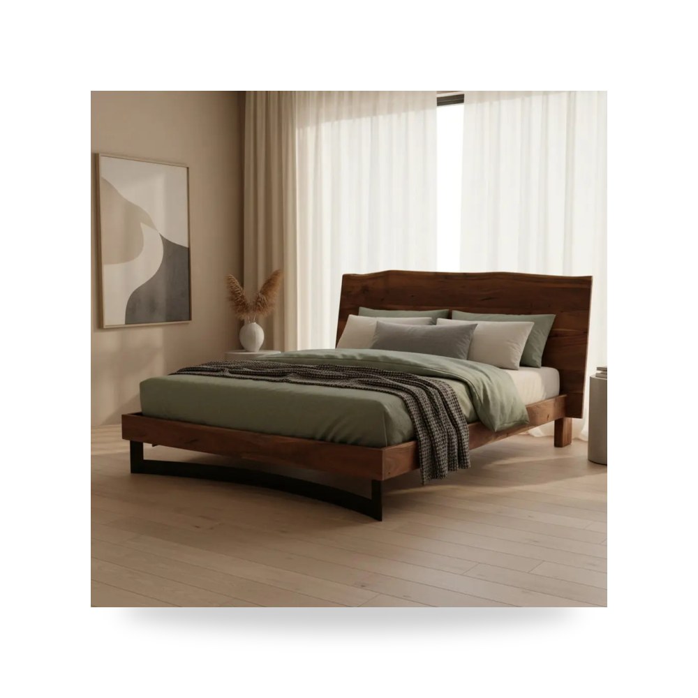 سرير نوم فاخر - سرير Bent Queen Moes معتمد - من Moe's Home - طراز VE-1087-03