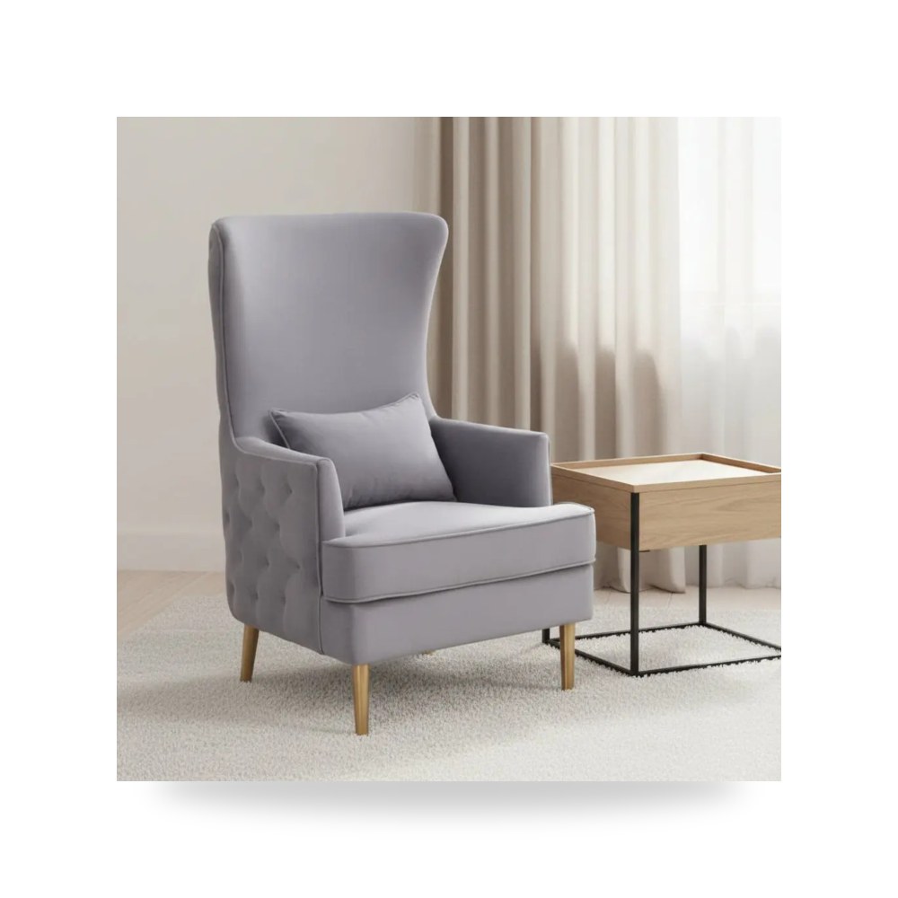 كرسي جلوس بتصميم أنيق - كرسي رمادي Alina Tall TOV - من TOV Furniture - طراز TOV-S6478