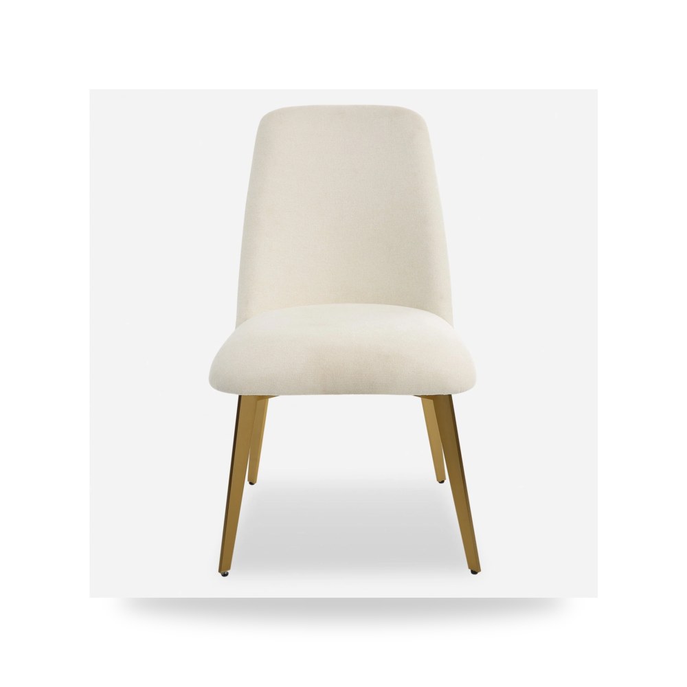 كرسي طعام فاخر - Uttermost Vantage Off White Fabric Dining Chair - طراز 23262-UTT