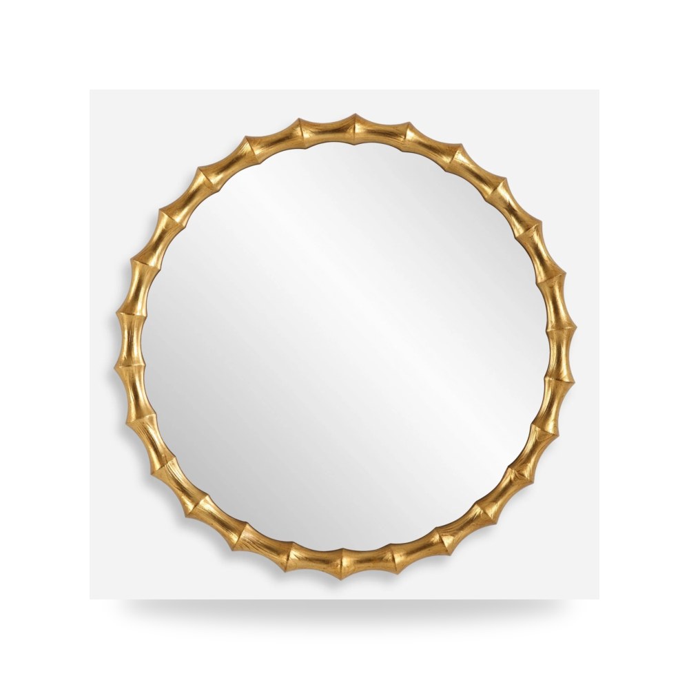 مرآة ديكور Nacala Round ذهبي أترموست Uttermost