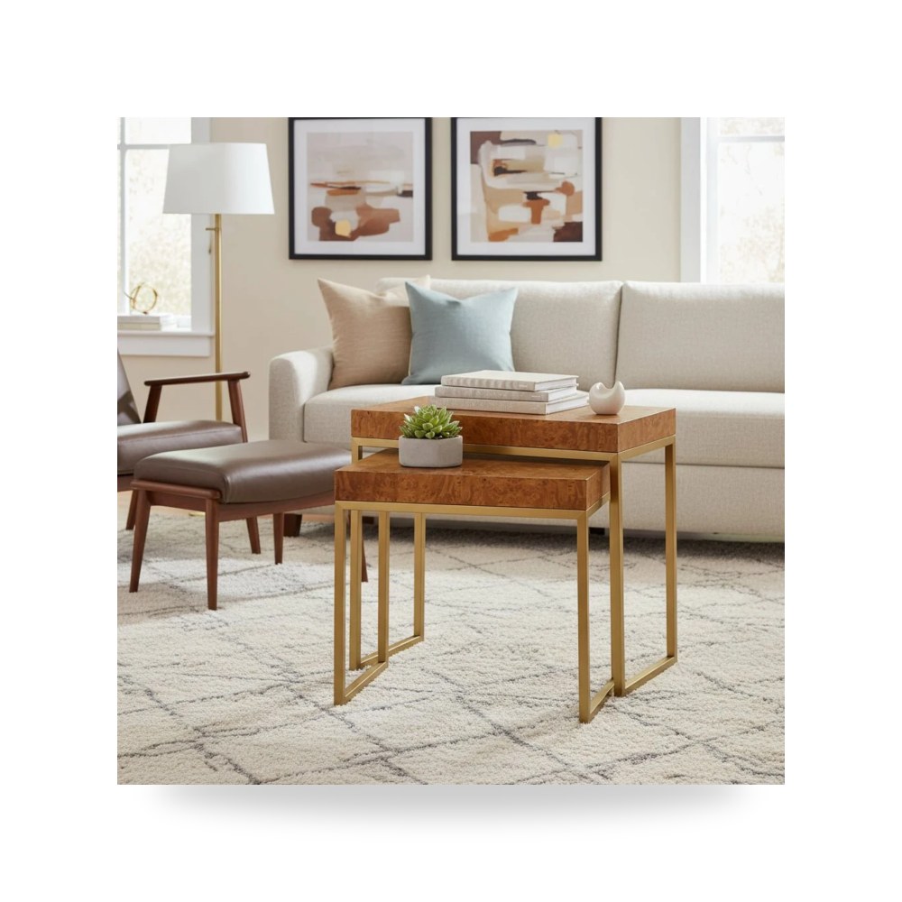 طقم طاولات متداخلة Burl أترموست Uttermost