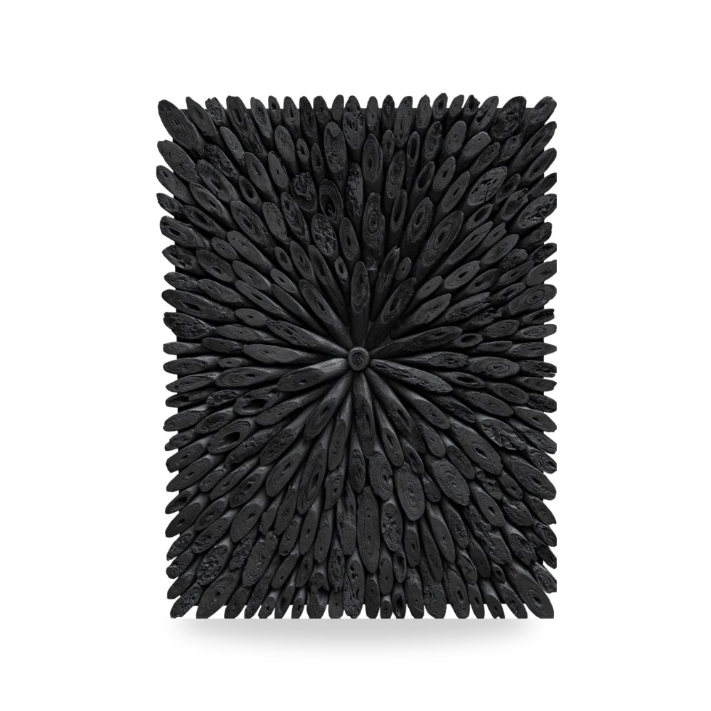 أثاث غرف نوم وأسرّة - Uttermost Bahama Black Wood Wall Decor - طراز 04343-UTT