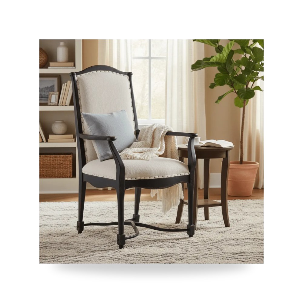 كرسي جلوس بتصميم أنيق - كرسي أحمر Ciao Bella Arm معتمد - من Hooker Furniture