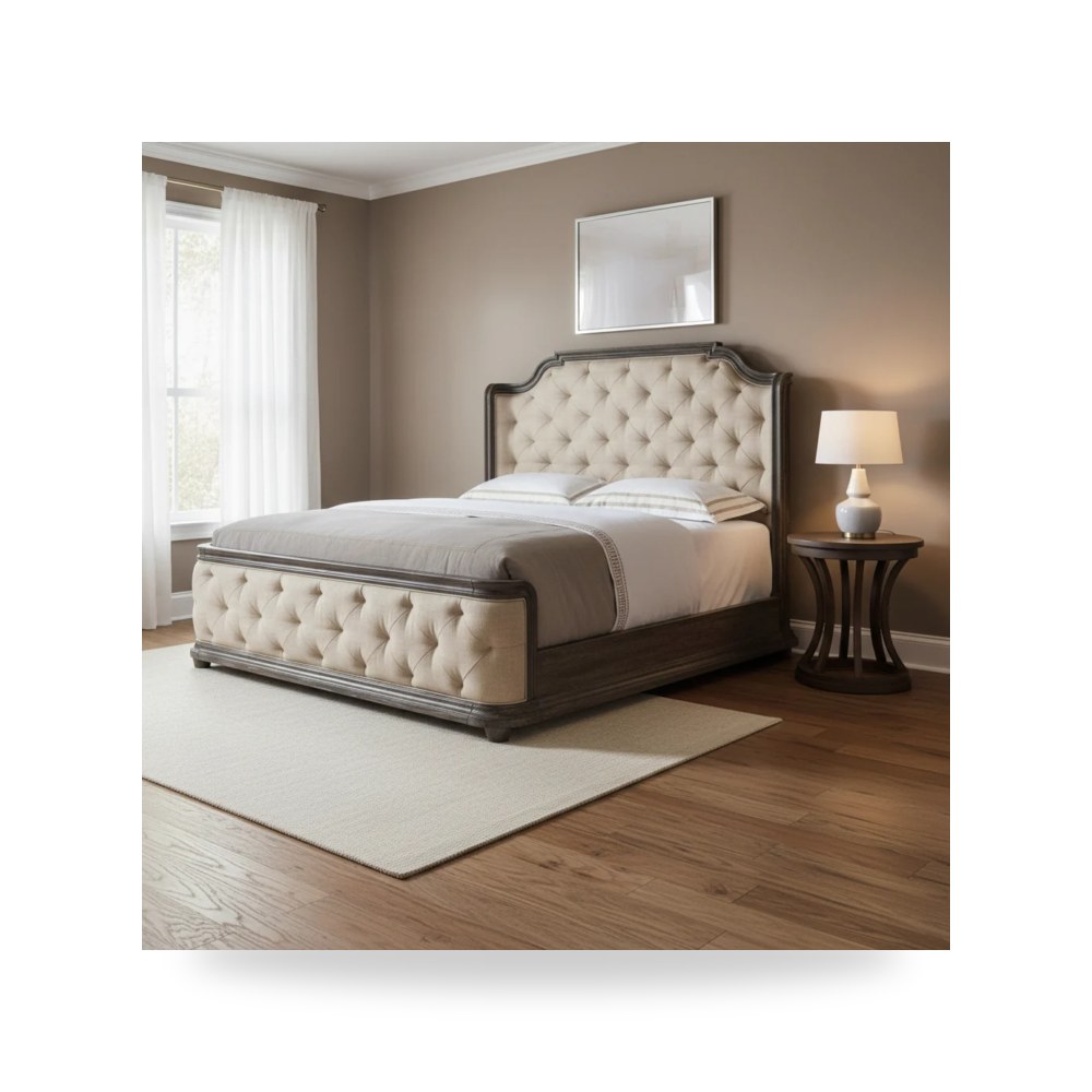 سرير نوم فاخر - Traditions King Upholstered Panel Bed - من Hooker Furniture