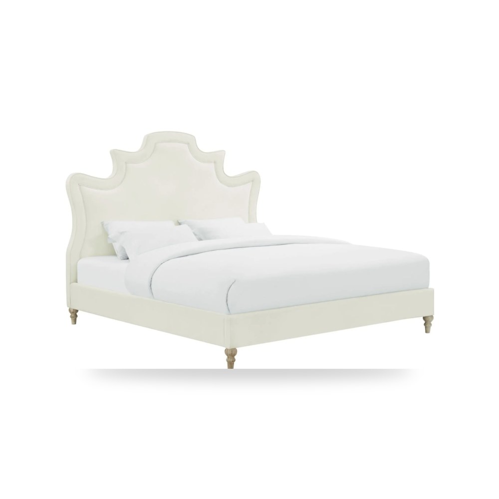 سرير قطيفة كريمي Serenity Queen توف فيرنتشر TOV Furniture
