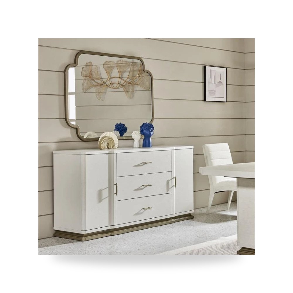 بوف ومسند قدم عثماني - بوفيه كونسول أبيض - طراز R1574-D0003SB