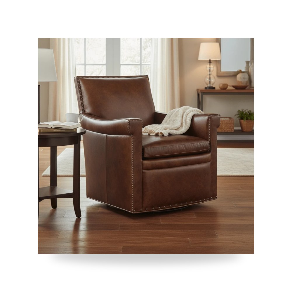 كرسي جلوس بتصميم أنيق - كرسي Swivel Club معتمد - من Hooker Furniture - طراز CC322-085