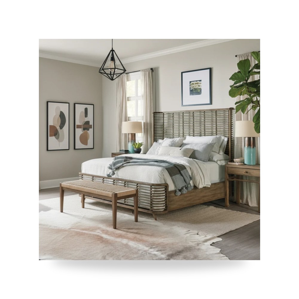 سرير نوم فاخر - Sundance King Rattan Bed سرير صندانس كينج - من Hooker Furniture - طراز