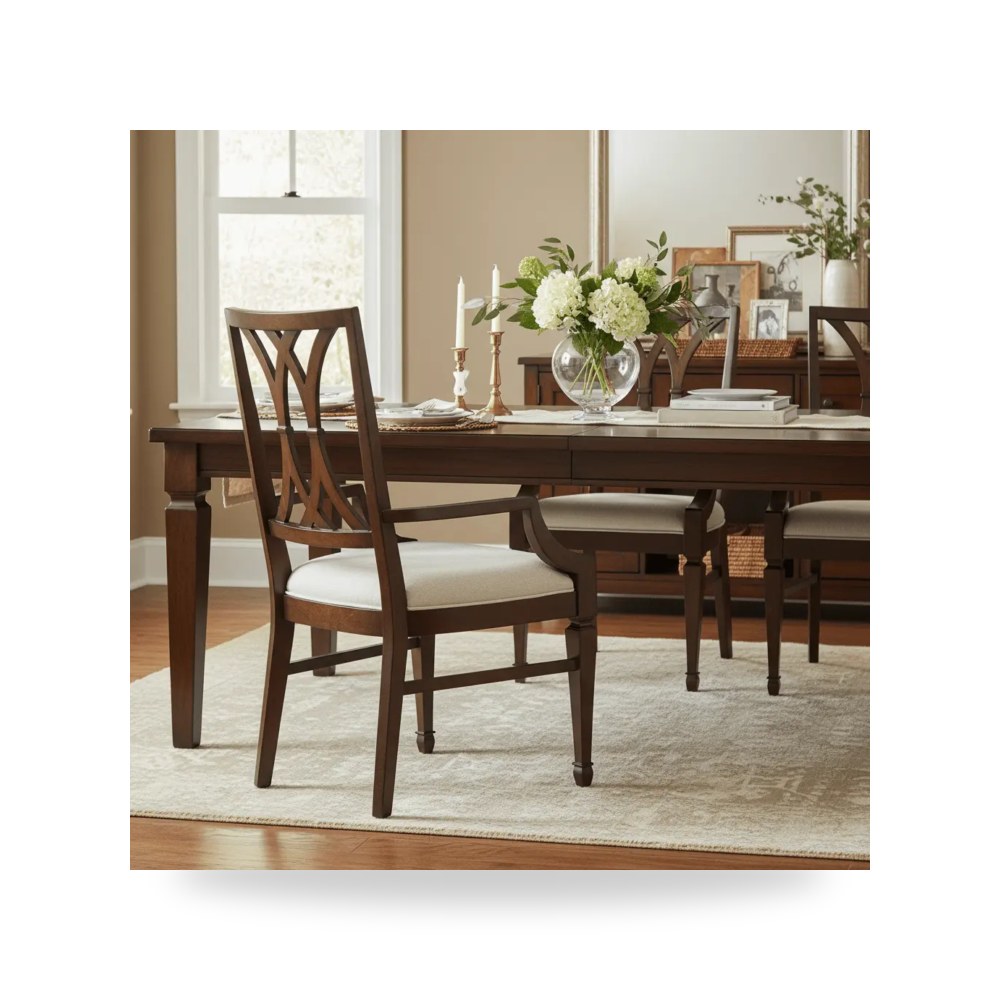 كرسي جلوس بتصميم أنيق - كرسي Palisade Splat Arm معتمد - من Hooker Furniture