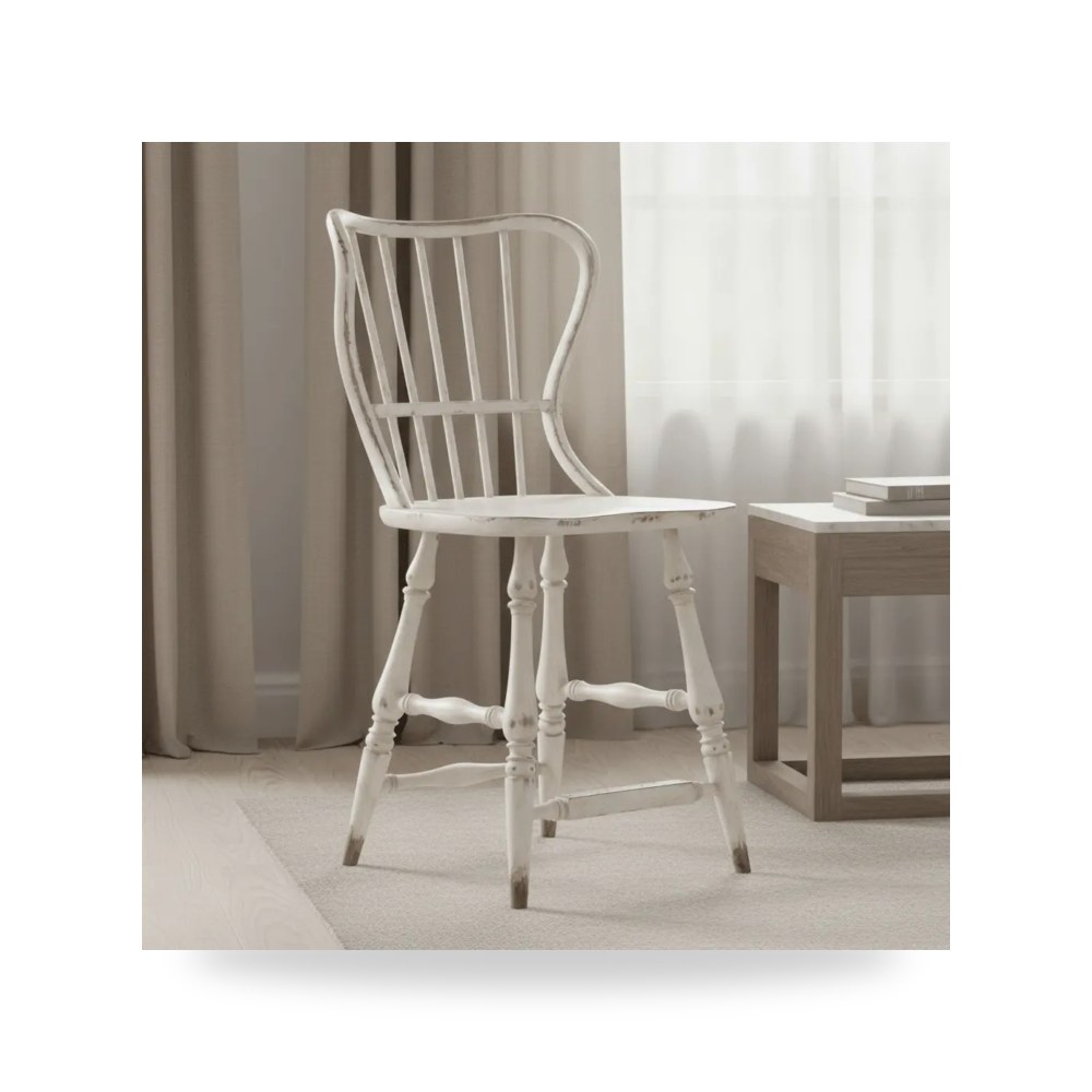 كرسي جلوس بتصميم أنيق - كرسي أبيض Hooker معتمد - من Hooker Furniture - طراز 5805-75351-02