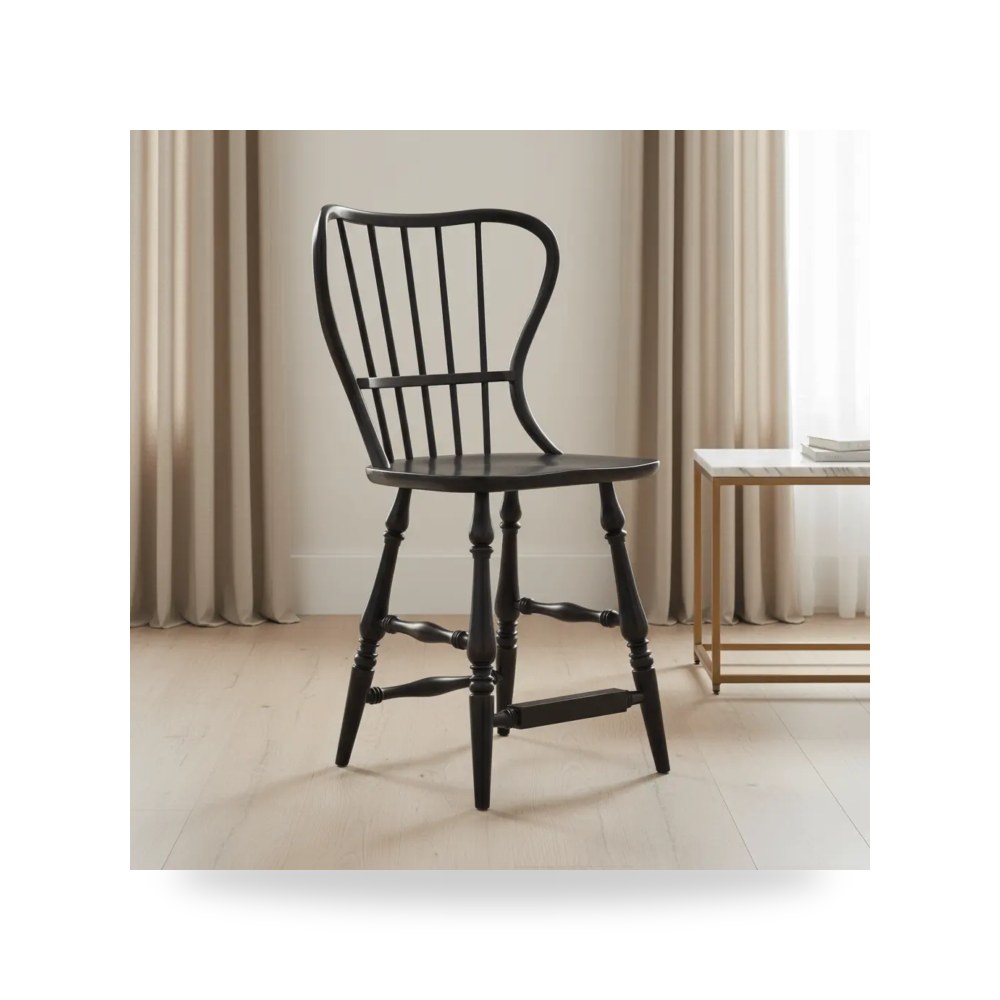كرسي جلوس بتصميم أنيق - كرسي أسود Hooker معتمد - من Hooker Furniture - طراز 5805-75351-99