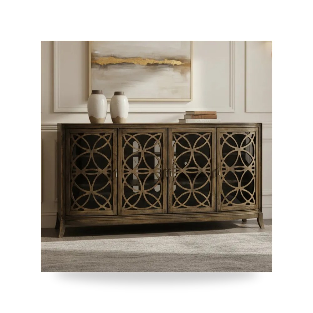 بوف ومسند قدم عثماني - بوفيه كونسول Hooker موديل 638 55010 - من Hooker Furniture