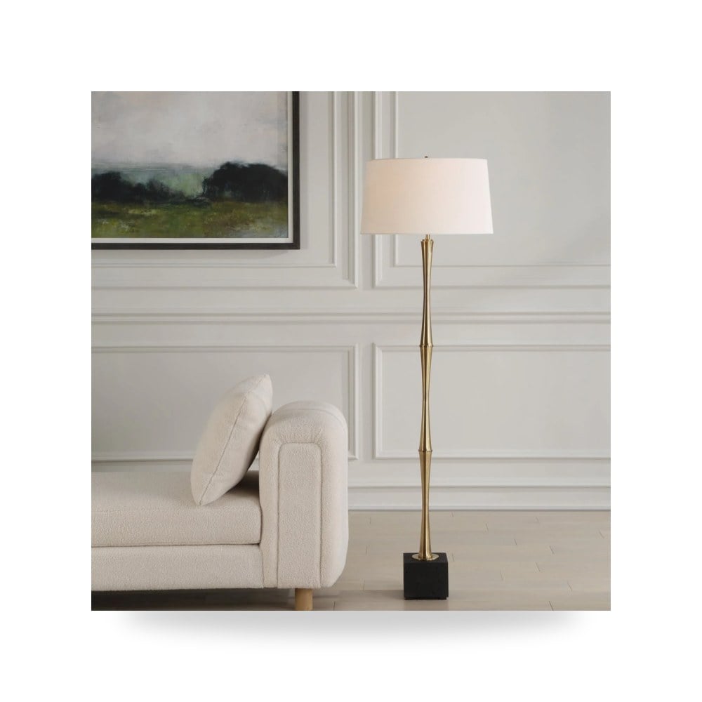 مصباح طاولة ديكوري - Shino Antique Brass Floor Lamp - من Uttermost - طراز 30416-UTT