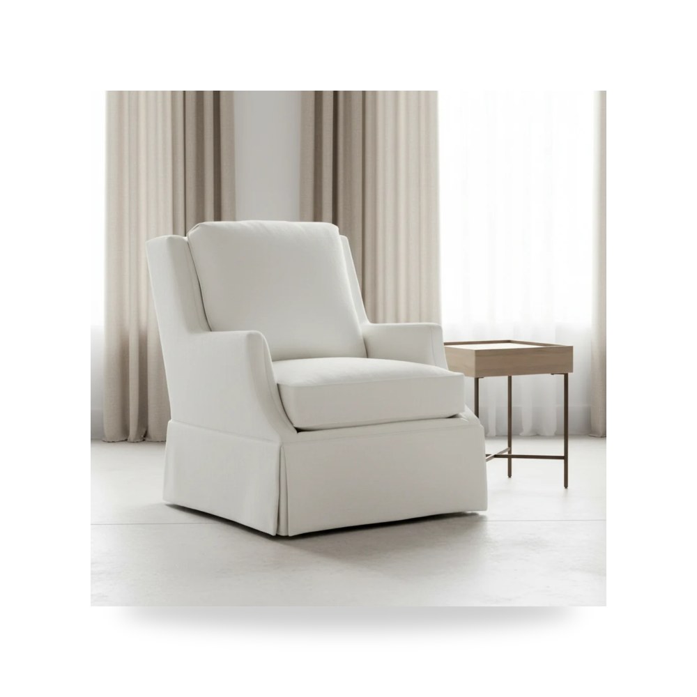 كرسي جلوس بتصميم أنيق - Product OverviewSavannah Skirted Swivel Chair - من Fairfield