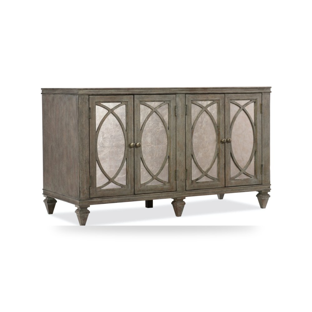 بوف ومسند قدم عثماني - بوفيه كونسول أحمر Hooker موديل 1641 10464 - من Hooker Furniture