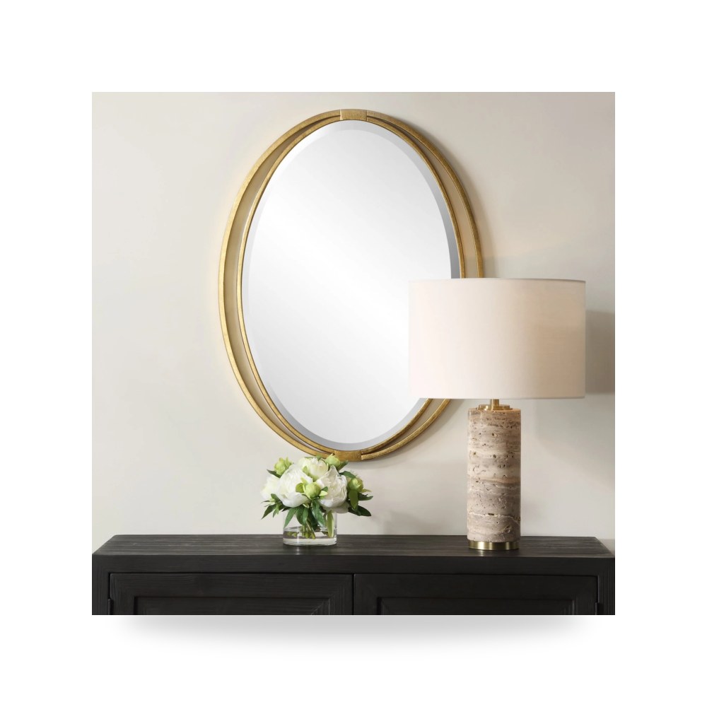 مرآة ديكور Rhodes Oval ذهبي Uttermost