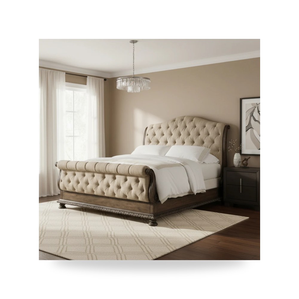 سرير نوم فاخر - سرير Rhapsody Hooker معتمد - من Hooker Furniture - طراز 5070-90566