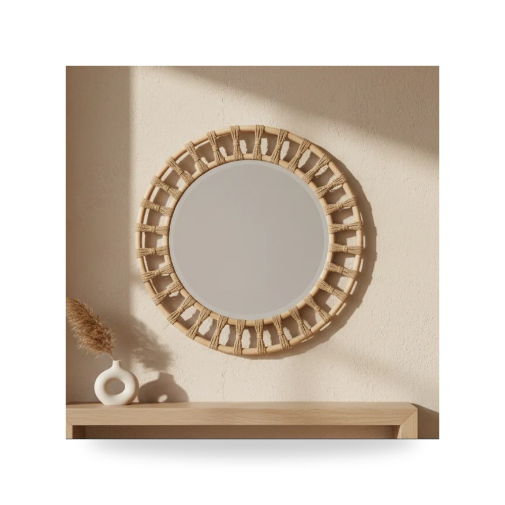 Retreat Pole Rattan Accent Mirror تراجع القطب هوكر Hooker Furniture