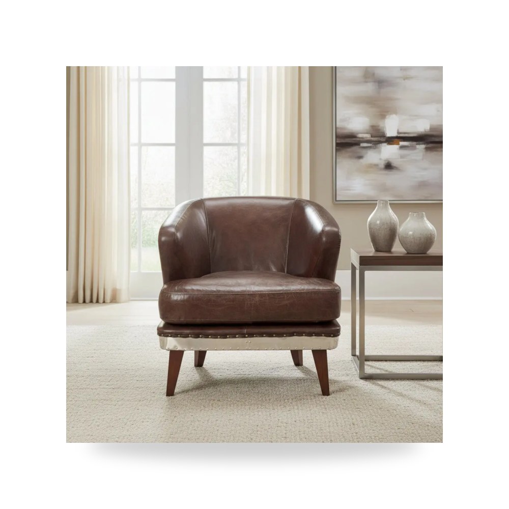 كرسي جلوس بتصميم أنيق - كرسي بني Moe's Home موديل PK 1017 20 - طراز PK-1017-20