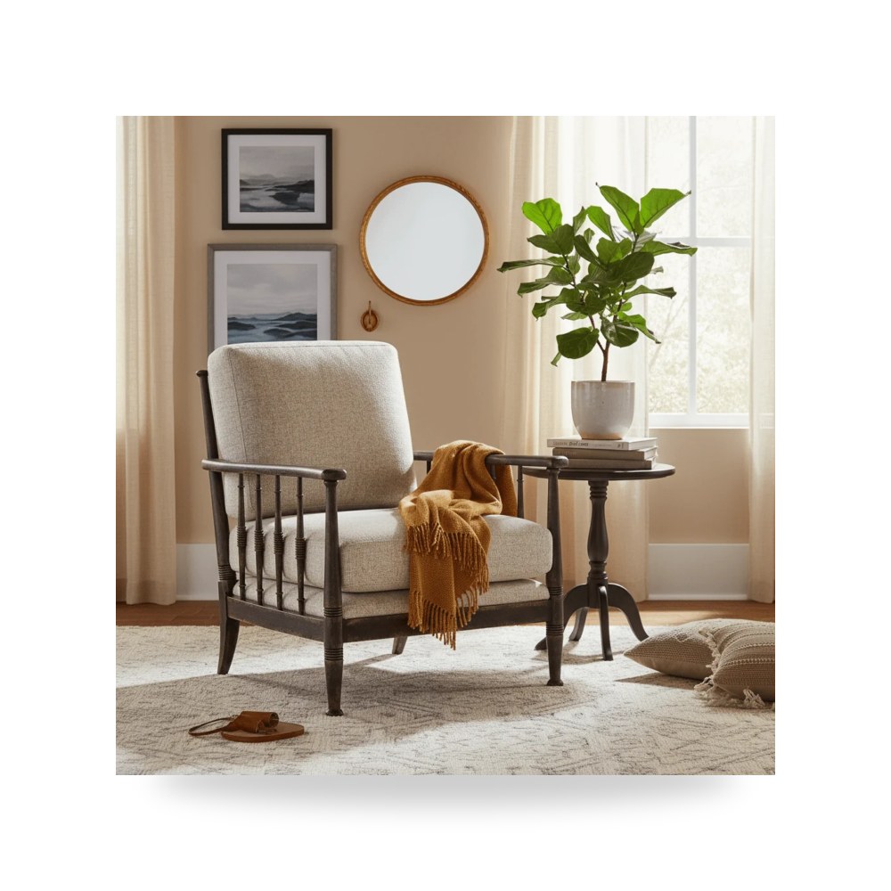 كرسي جلوس بتصميم أنيق - كرسي أحمر Prairie Hooker معتمد - من Hooker Furniture