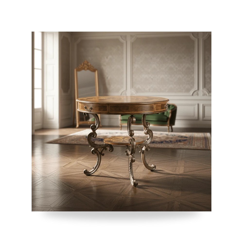 طاولة نحاس أصفر Windsor Collection Oyster موديل 492096-WAL Jonathan Charles