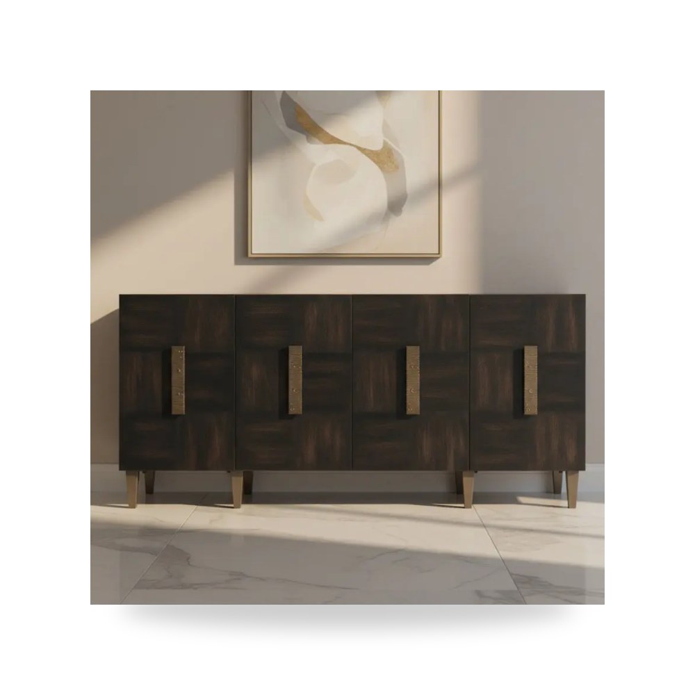بوف ومسند قدم عثماني - بوفيه كونسول أحمر Hooker موديل 638 85457 89 - من Hooker Furniture