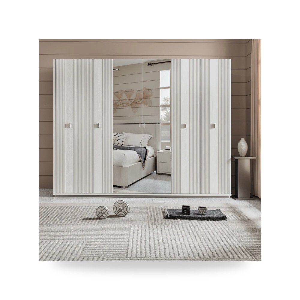 أثاث غرف نوم وأسرّة - Natural Harmony Off-White Wardrobe