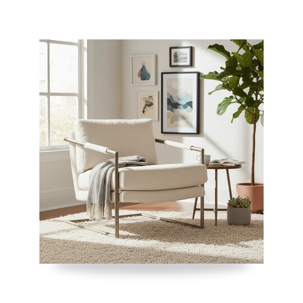 كرسي جلوس بتصميم أنيق - Moody Metal Chair - من Hooker Furniture - طراز CC211-405