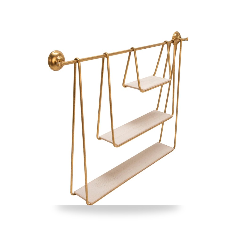 رف خشب أبيض METAL - WOOD Sagebrook Home