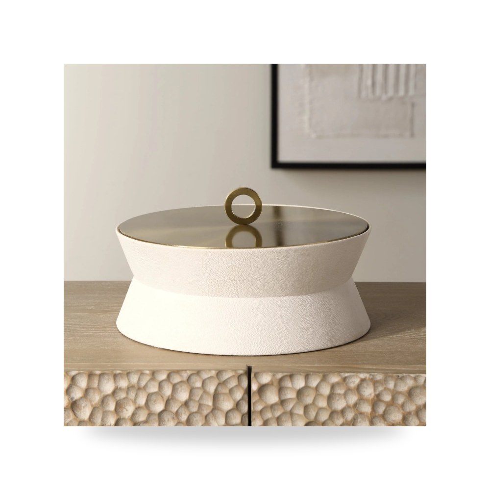 مرآة ديكور جدارية صندوق ديكور أبيض Uttermost
