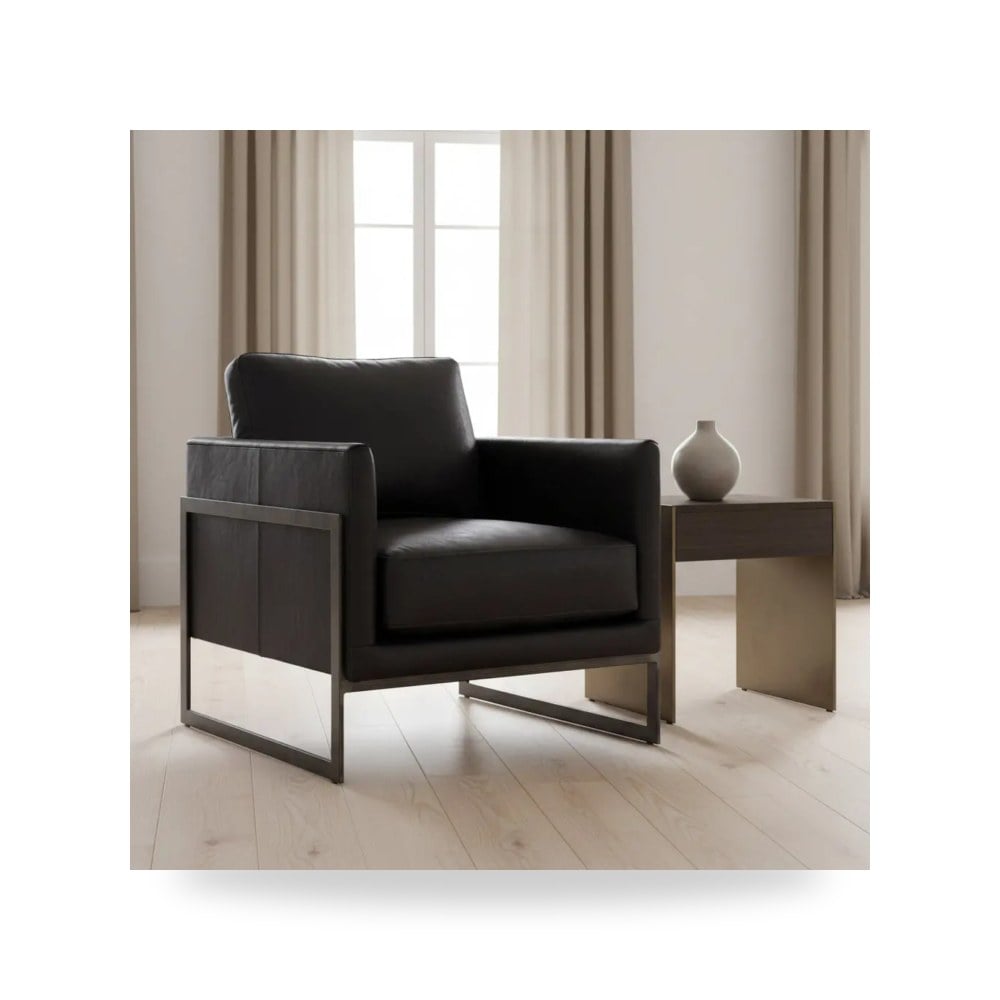 كرسي جلوس بتصميم أنيق - كرسي أسود Moe's Home موديل PK 1082 02 - طراز PK-1082-02