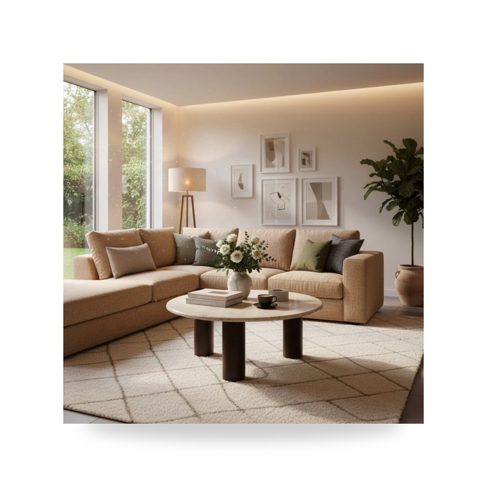 طاولة قهوة بيج Landon Travertine Moes موديل BZ-1153-34 Moe's Home