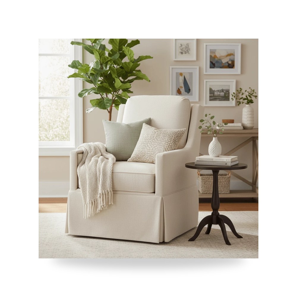 كرسي جلوس بتصميم أنيق - كرسي Kelly Swivel معتمد - من Fairfield Chair - طراز 2973-31