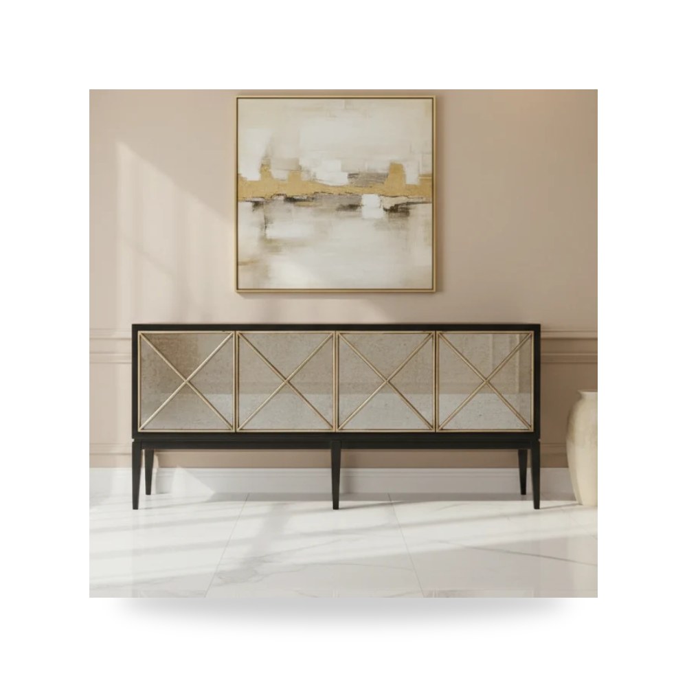 بوف ومسند قدم عثماني - بوفيه كونسول أحمر Hooker موديل 638 85306 CHP - من Hooker Furniture
