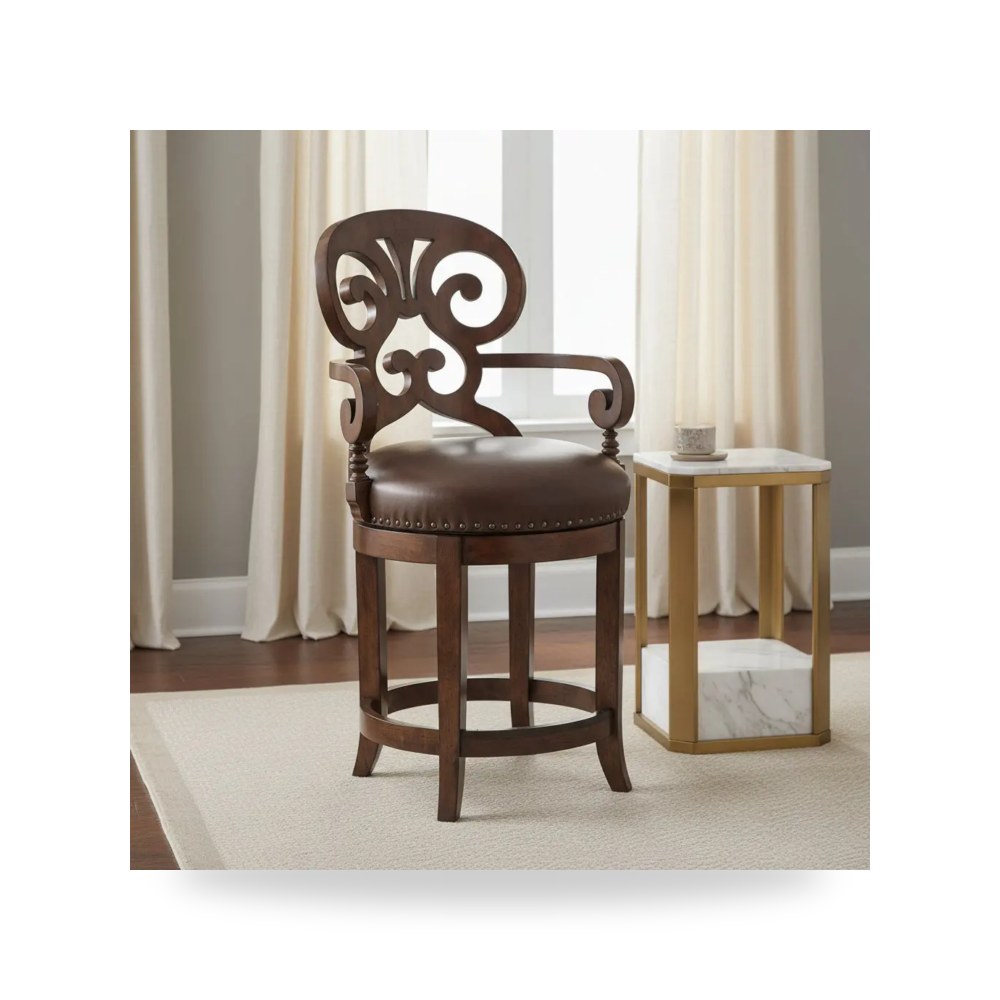 كرسي جلوس بتصميم أنيق - كرسي Jameson Counter Hooker - من Hooker Furniture - طراز 300-25016