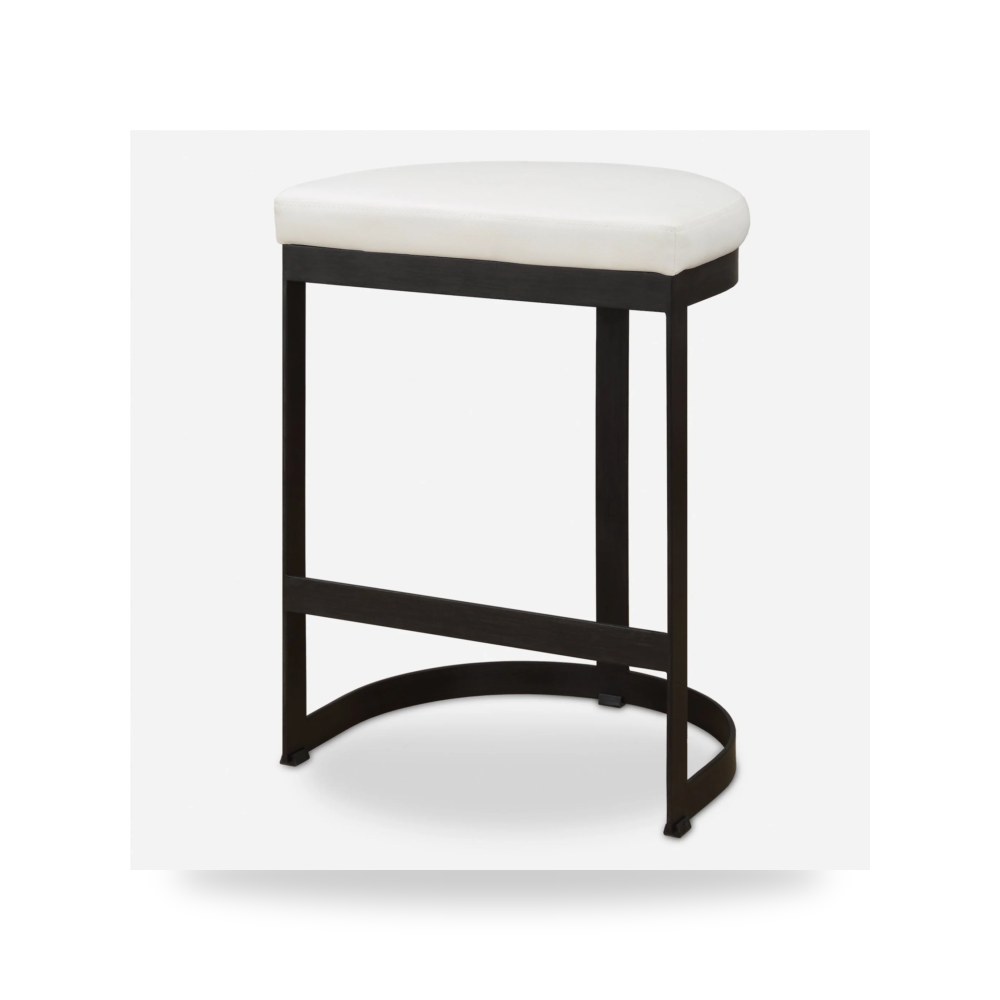كراسي ومقاعد فاخرة - Ivanna White Counter Stool - من Uttermost - طراز 23803-UTT