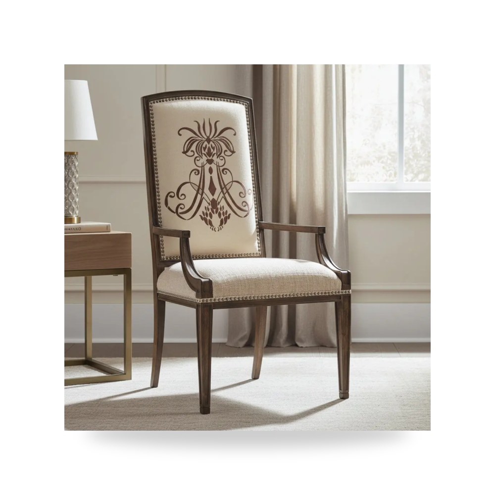 كرسي جلوس بتصميم أنيق - كرسي Rhapsody Insignia Arm - من Hooker Furniture - طراز 5070-75400