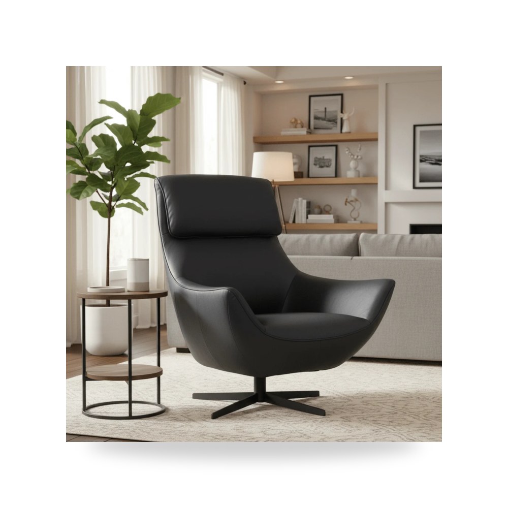 كرسي جلوس بتصميم أنيق - كرسي Hughes Swivel معتمد - من Hooker Furniture - طراز CC733-SW-049