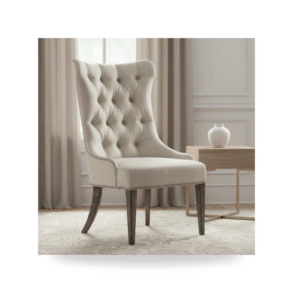 كرسي جلوس بتصميم أنيق - كرسي أحمر Sanctuary Hostesse - من Hooker Furniture