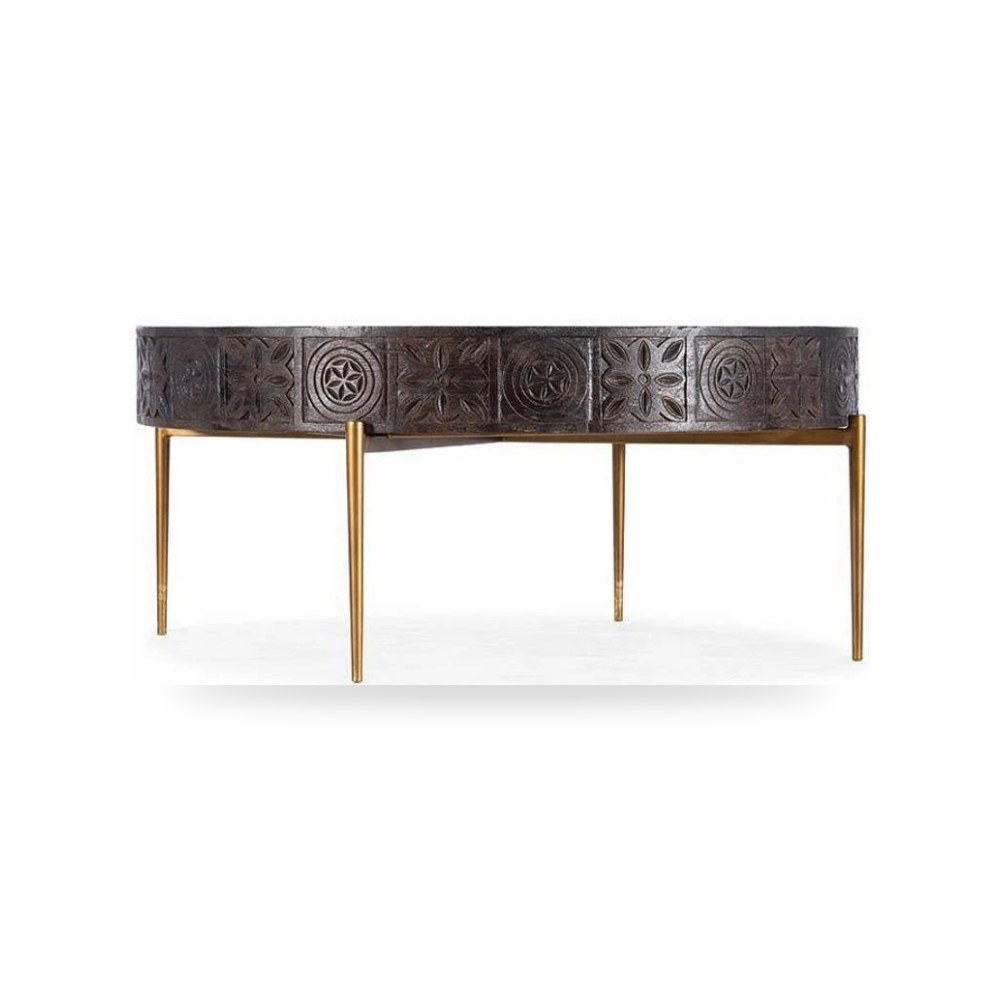 طاولة قهوة لغرفة المعيشة Carved Round هوكر فيرنتشر Hooker Furniture