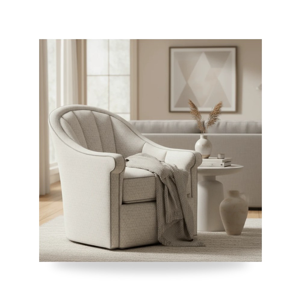 كرسي جلوس بتصميم أنيق - كرسي Grover Swivel معتمد - من Fairfield Chair - طراز 1448-31