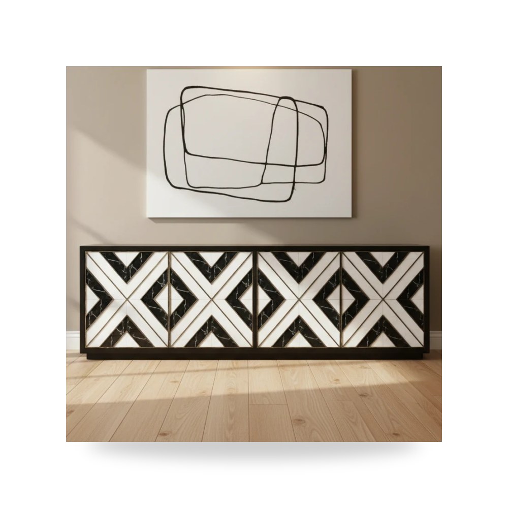 بوف ومسند قدم عثماني - بوفيه كونسول Hooker موديل 5875 55105 00 - من Hooker Furniture